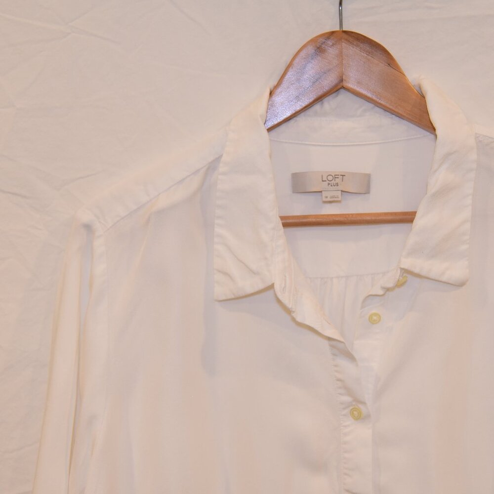 Loft Plus White Blouse 18